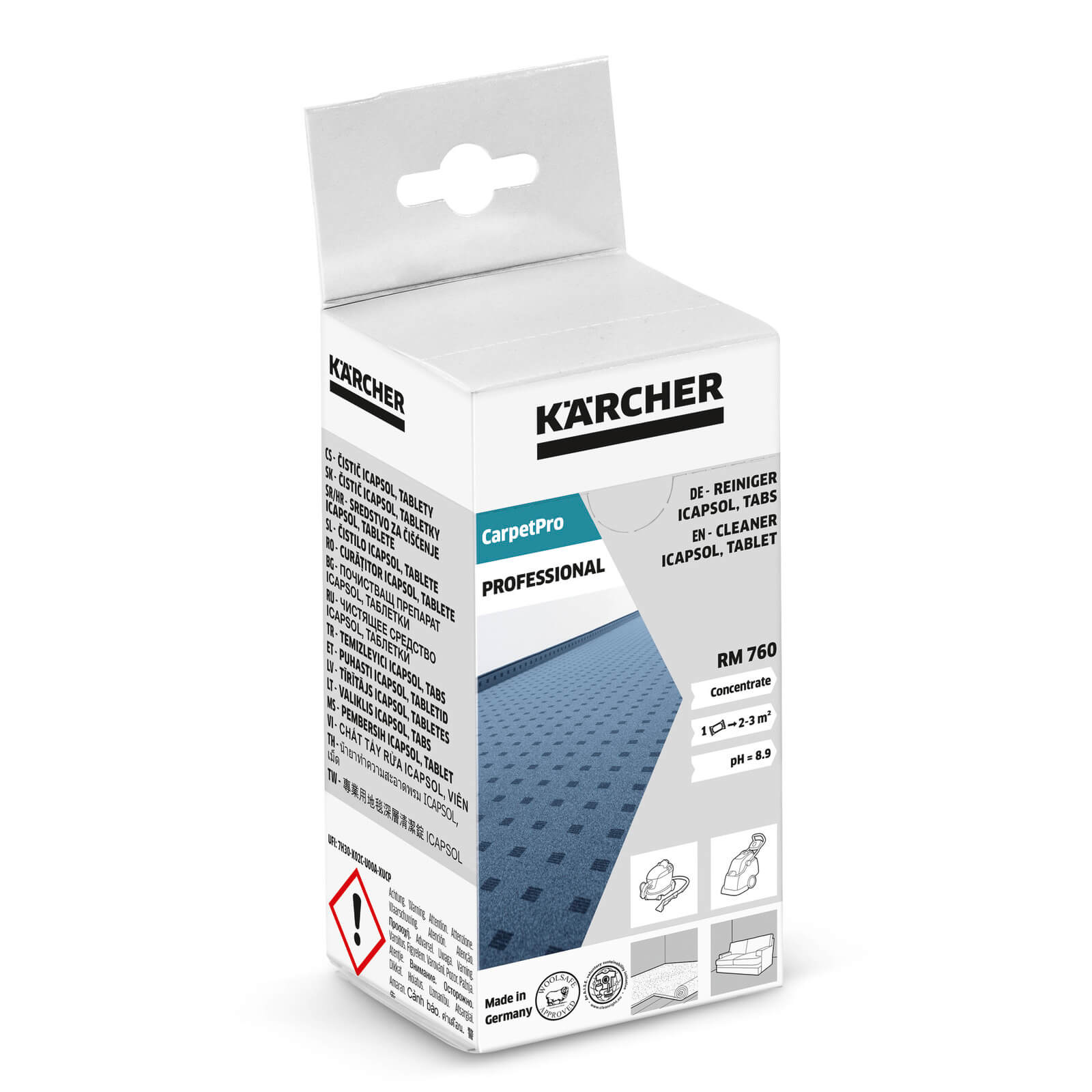 Detergent de curățare sub formă de tablete CarpetPro RM 760, 16