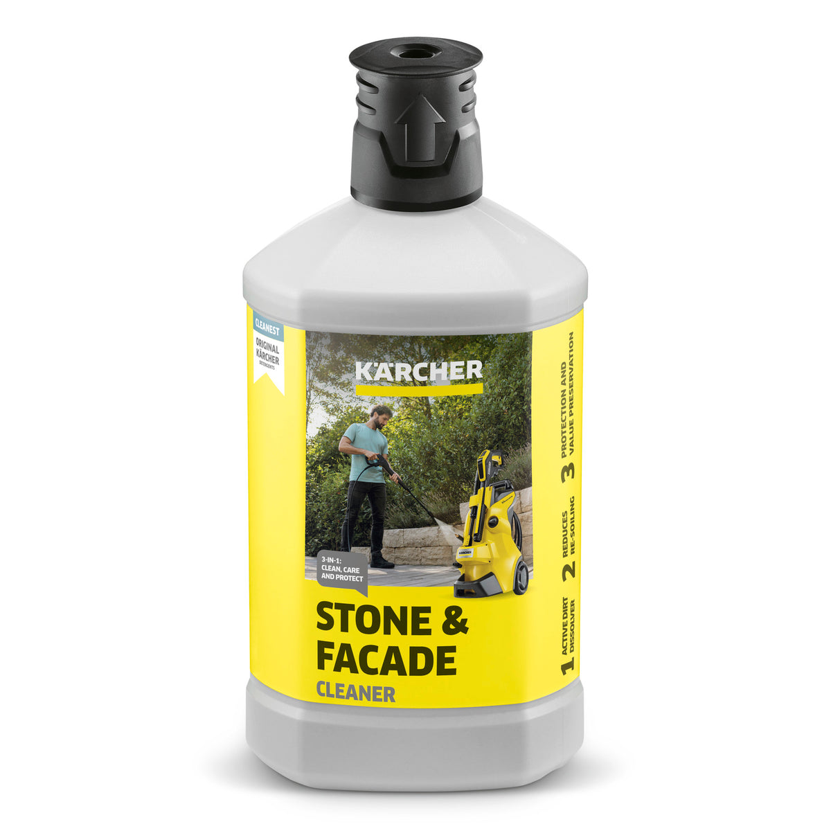 Plug 'n' clean detergent 3 în 1 pentru piatră și fațade, 1 l