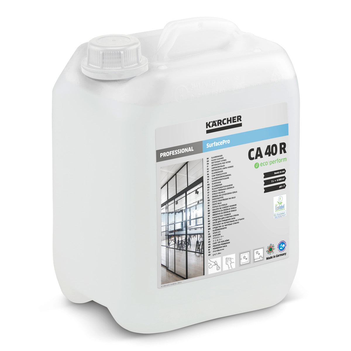 Detergent pentru curățarea geamurilor CA 40 R, 5 l