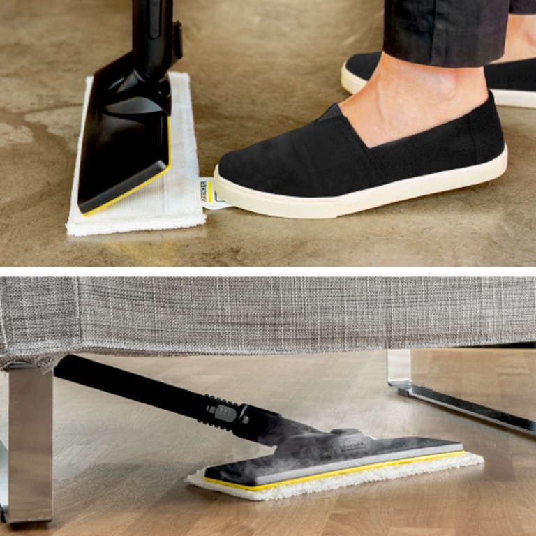 Duza de podea EasyFix cu balama si atasare convenabila pentru servetel cu inchidere Velcro